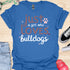 Just a girl who loves bulldogs - V6 - Elegant Whimsical T-Shirt